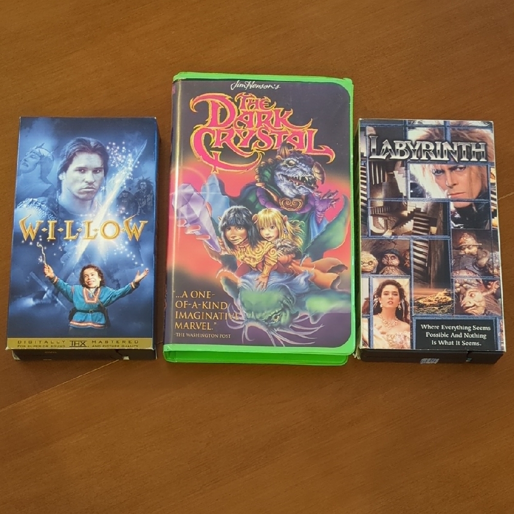 Willow, Labyrinth & The Dark Crystal VHS Bundle